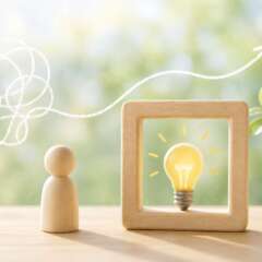 もやもやしている気持ちが前向きに上昇していくイメージ